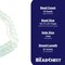The Bead Chest Clear Aqua Hexagon Java Recycled Glass Beads - Full Strand of Faceted Bottle Glass Beads | Approximately 25 Beads